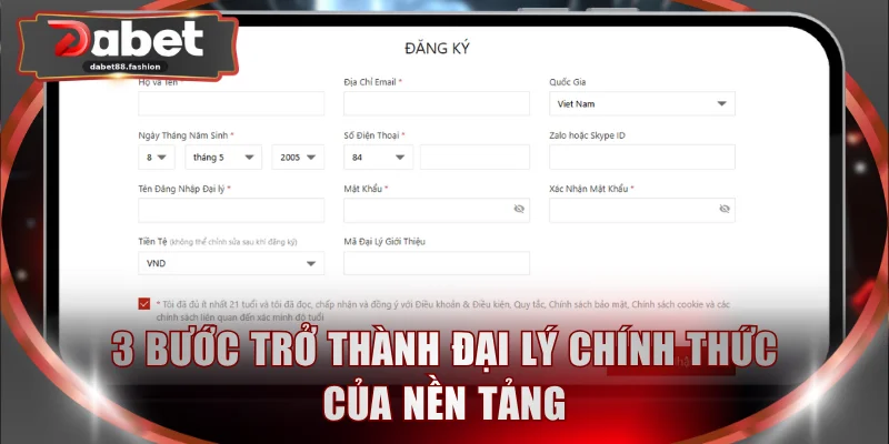 3 bước trở thành đại lý chính thức của nền tảng