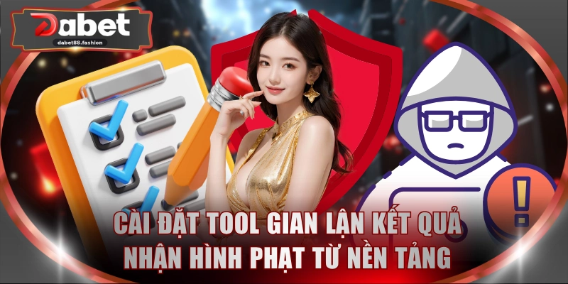 Cài đặt tool gian lận kết quả nhận hình phạt từ nền tảng