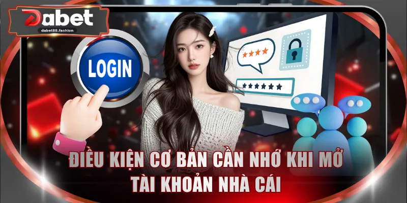 Điều kiện cơ bản cần nhớ khi mở tài khoản nhà cái