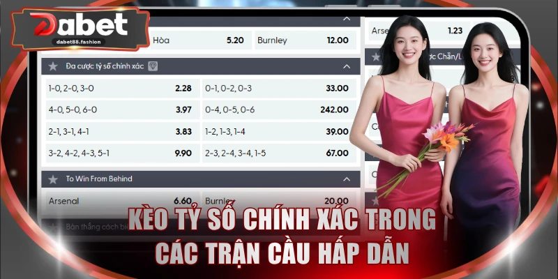 Kèo tỷ số chính xác trong các trận cầu hấp dẫn