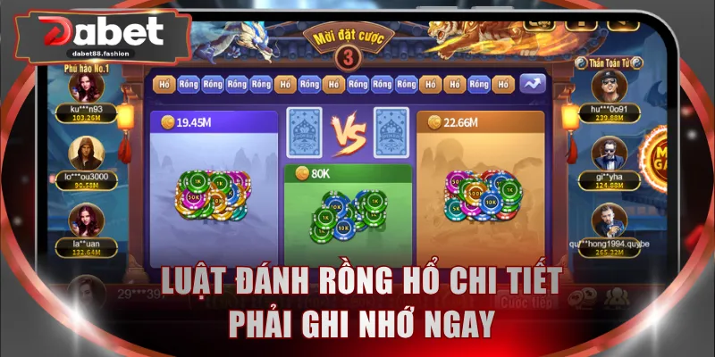 Luật đánh Rồng Hổ chi tiết phải ghi nhớ ngay