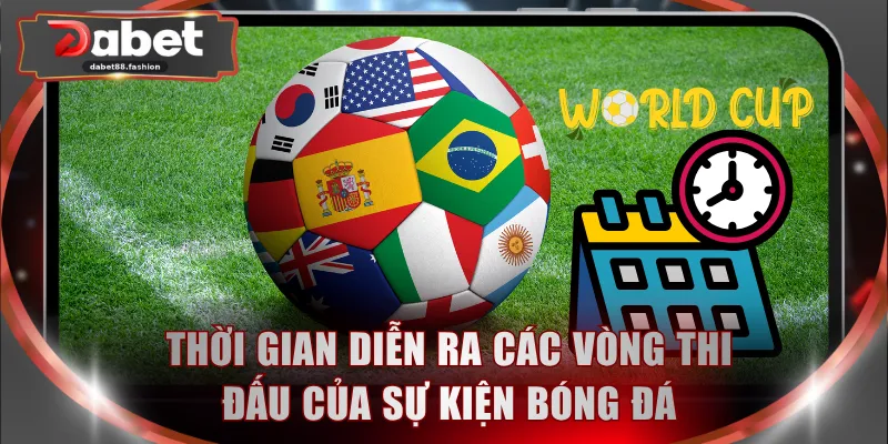 Thời gian diễn ra các vòng thi đấu của sự kiện bóng đá